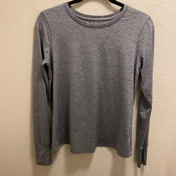 Athleta Gray Sunlover UPF Tulip Back Long Sleeve Athletic Top - Picture 4 of 11